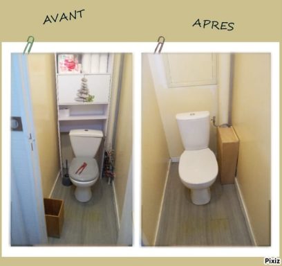 Remplacement d'un WC fissuré par un nouveau toilette neuf
